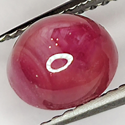 2.26ct Ruby Star cabochon oval 7.2x6.2mm