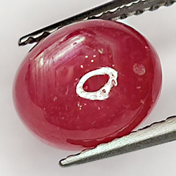 3.00ct Ruby Star cabochon oval 8.0x6.8mm