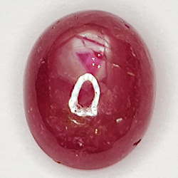 2.86ct Rubino Stella cabochon ovale 8.1x6.4mm