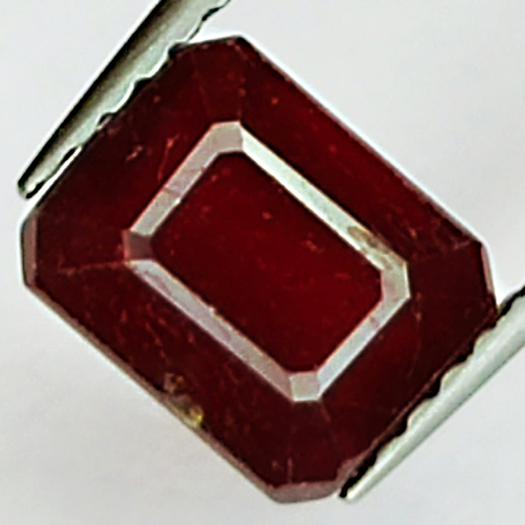 2.50ct Ruby emerald cut 7.2x5.7mm