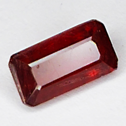 2.20ct Ruby emerald cut 9.1x4.8mm