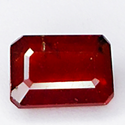 2.10ct Ruby emerald cut 7.6x5.4mm