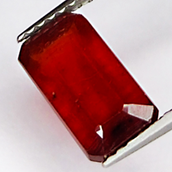 3.25ct Ruby emerald cut 10.2x5.6mm