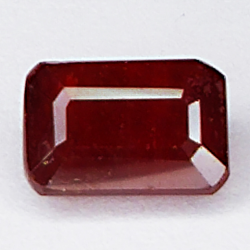 3.45ct Ruby emerald cut 9.2x5.9mm