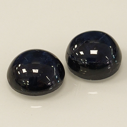 Cabochon tondo con zaffiro stellato 7 mm 1pz