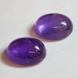 Amethyst oval cabochon 9.00x7.00mm 2pcs