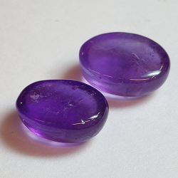 Amethyst oval cabochon 9.00x7.00mm 2pcs