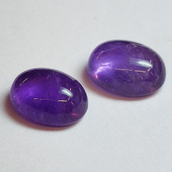 Amethyst oval cabochon 9.00x7.00mm 2pcs