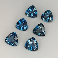 Trillion geschnittener blauer Londoner Topas 5mm 1pz