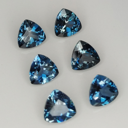 Trillion geschnittener blauer Londoner Topas 5mm 1pz