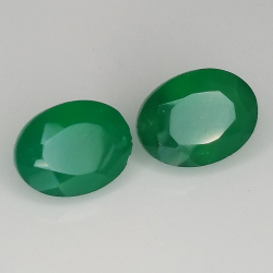 Agata verde taglio ovale 8x6mm 1pz