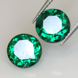 Green topaz round cut 8mm 1pz