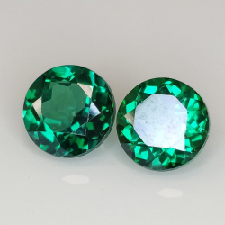 Green topaz round cut 8mm 1pz