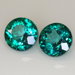 Green topaz round cut 9mm 1pz