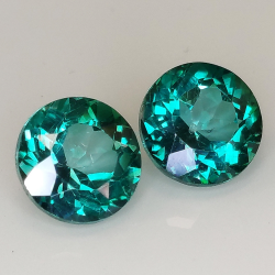 Green topaz round cut 9mm 1pz