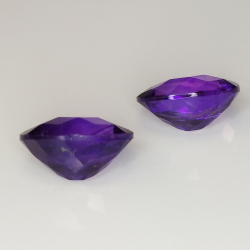 Amethyst oval geschliffen mit Schachbrett 12.00x10.00mm 1St.