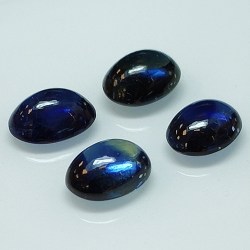 Blauer Saphir Cabochon oval Cabochon 7x5mm 1St.