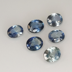 Zafiro azul talla oval 5x4mm 1pz