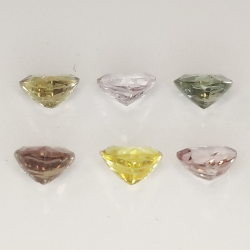 Zaffiro di Ceylon multicolore con taglio a trilioni, 3,9-4,1 mm, 1 ct