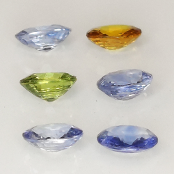 Saphir Ceylon multicolor Ovalschliff 4,3x3,5mm 1ct