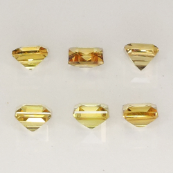 Zafiro amarillo talla princesa 2.1-2.7mm 1ct