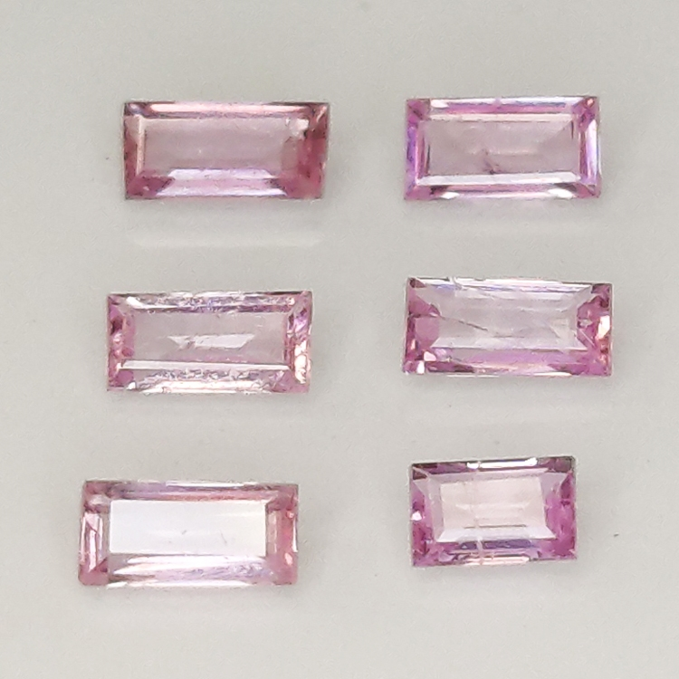 Baguette Cut Pink Ceylon Sapphire 2.0-2.5mm 1ct