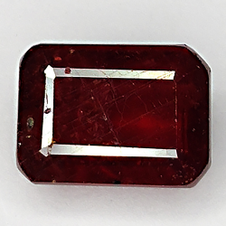 4.30ct Ruby emerald cut 9.7x7.1mm