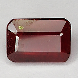 3.10ct Ruby emerald cut 8.6x6.0mm