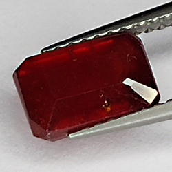 2.80ct Ruby emerald cut 8.4x5.7mm