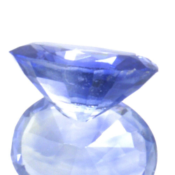 Zaffiro blu a taglio ovale da 0,84 ct, 6,48 x 5,21 mm