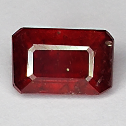 2.35ct Ruby emerald cut 8.5x5.5mm