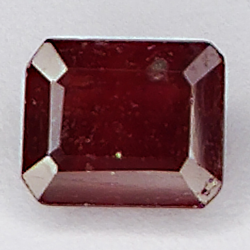 2.30ct Ruby emerald cut 7.1x5.9mm