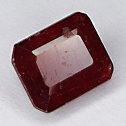 2.30ct Ruby emerald cut 7.1x5.9mm