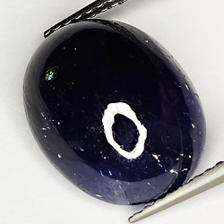 12.20ct Blauer Saphir cabochon oval 13.9x11.1mm