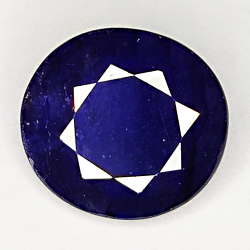 8,46ct Blauer Saphir ovalschliff 13,0x11,8mm