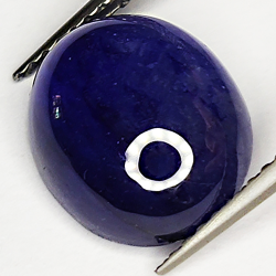 6.06ct Blauer Saphir cabochon oval 11.5x9.7mm