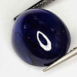 11.73ct Blue Sapphire cabochon oval 13.7x11.6mm