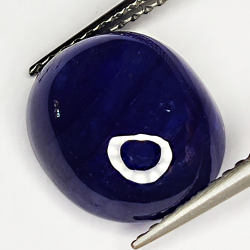 7.22ct Blue Sapphire cabochon oval 11.7x10.0mm