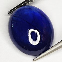 5.92ct Blue Sapphire cabochon oval 11.5x9.4mm