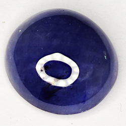 7.57ct Blauer Saphir cabochon oval 12.1x11.1mm