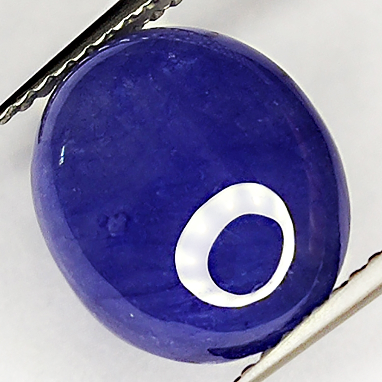 6.46ct Blue Sapphire cabochon oval 12.2x10.2mm