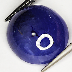 5.12ct Blauer Saphir cabochon oval 11.0x10.1mm