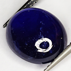 7.45ct Blauer Saphir cabochon oval 11.3x9.9mm