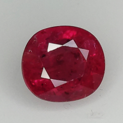 1.80ct Ruby oval cut 6.7x6.1mm