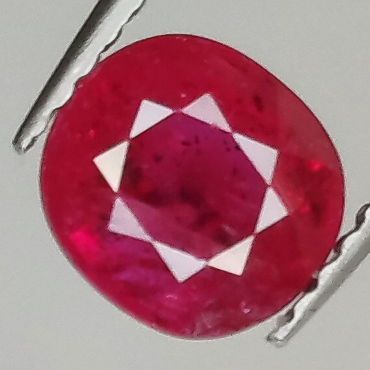 1.80ct Ruby oval cut 6.7x6.1mm