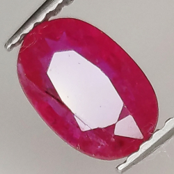 1.28ct Ruby oval cut 8.1x5.4mm