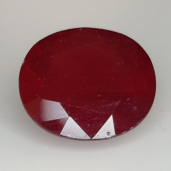 13.77ct Ruby oval cut 14.7x12.7mm