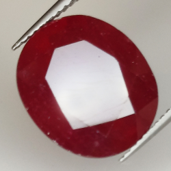 13.77ct Ruby oval cut 14.7x12.7mm