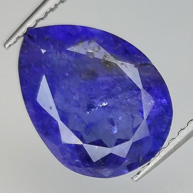 3.83ct Tanzanite pear cut 11.4x8.7mm