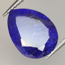 3.83ct Tanzanite pear cut 11.4x8.7mm